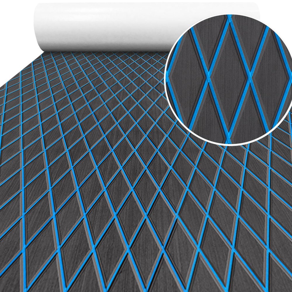 Hzkaicun Boat Flooring EVA Foam Boat Decking 95"x35.4" Boat Decking Foam Mat Self-Adhesive Non Slip Faux Teak Marine Deck mat Non-Slip Mat for Boat Deck Yacht Jet Ski Fishing Boat Surfboard Kayak RV