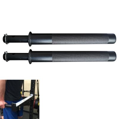 CSBH 1 Pair Parallel Bars Insert Bar, Suitable for 3 * 3inch Square Tube, 1inch Diameter Mounting Hole, Dip Bars Dip Station Fitness Rack Squat Frame Attachment