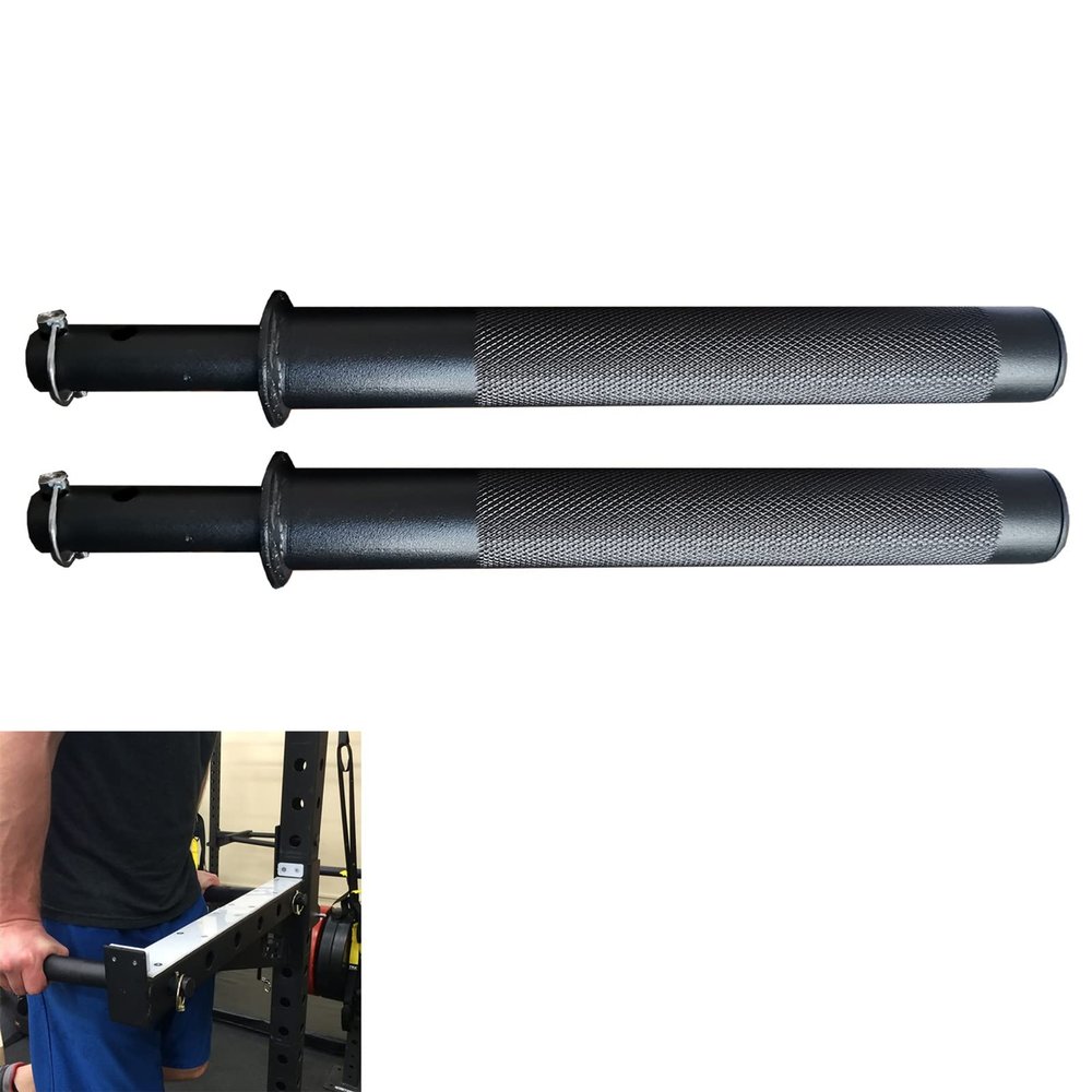 CSBH 1 Pair Parallel Bars Insert Bar, Suitable for 3 * 3inch Square Tube, 1inch Diameter Mounting Hole, Dip Bars Dip Station Fitness Rack Squat Frame Attachment