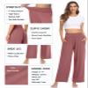 TARSE Womens Wide Leg Yoga Pants High Waist Comfy Loose Sweatpants Soft Lounge Pajama PJ Pants Toursers Pockets(Dusty Rose,M) view 4