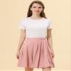 Allegra K Suspender Skirt for Women's Detachable Strap A-Line Bubble Skirt Small Pink view 2