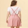 Allegra K Suspender Skirt for Women's Detachable Strap A-Line Bubble Skirt Small Pink view 4