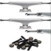 Royal Truck Co. Griffin Gass Standard 127mm Raw Skateboard Trucks - 5.0" Hanger 7.75" Axle with 1" Raven Black Hardware - Bundle of 2 items view 1