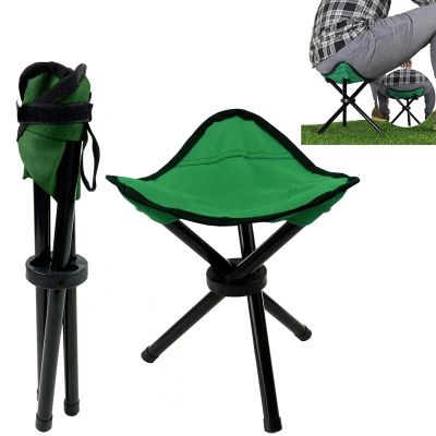 Folding Camping Stool Portable Outdoor Chair Use Height 13.7in Fishing Chair Seat for Camping Hiking Golf Hunting Hiking Outdoor Gardening and Travel Beach Maximum Weight Capacity 280 lbs(Green)