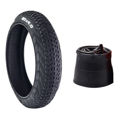 20 * 4 Fat Bike Tires,30PSI Bicycle Replacement Tyres and Inner Tube for Wide Mountain Snow Bike
