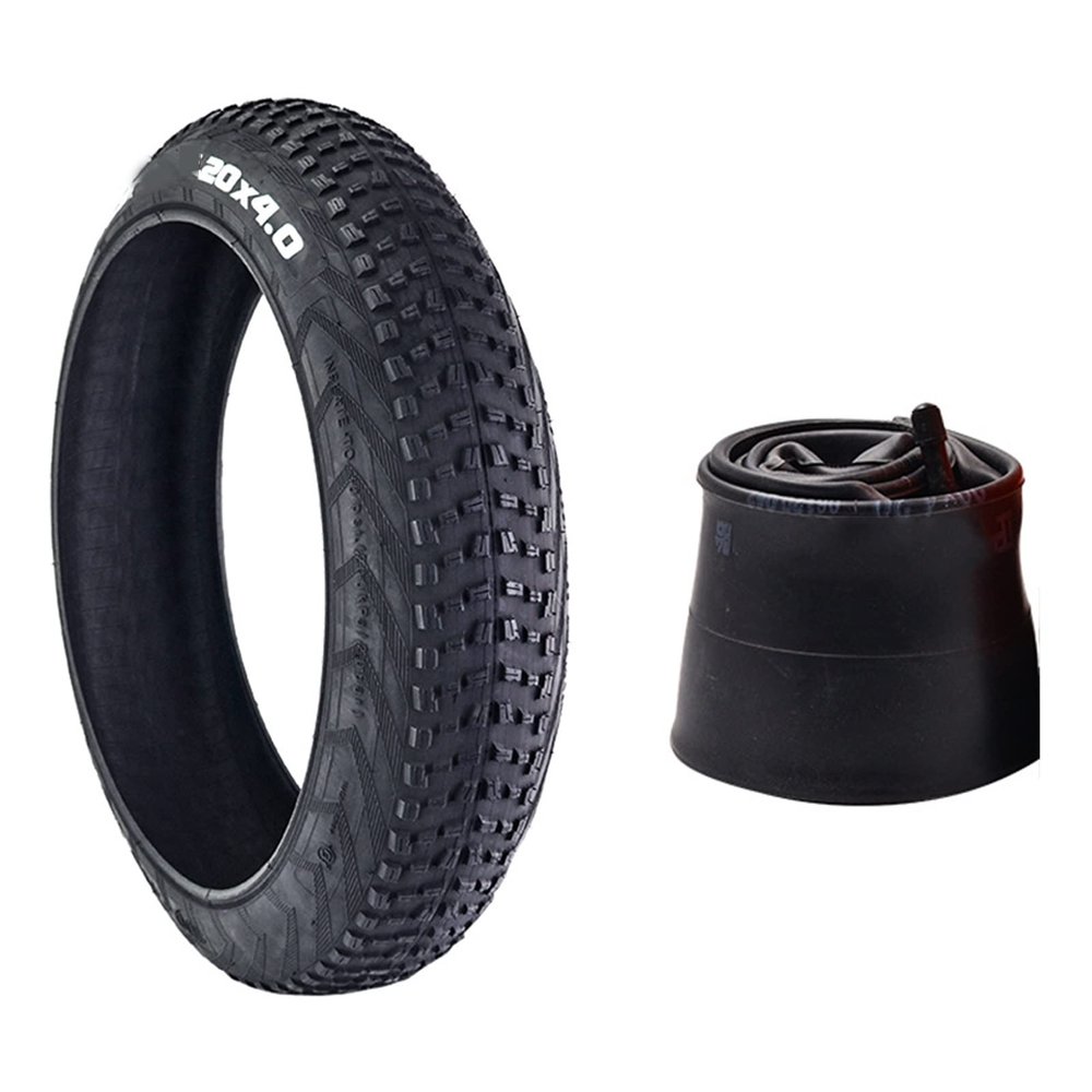 20 * 4 Fat Bike Tires,30PSI Bicycle Replacement Tyres and Inner Tube for Wide Mountain Snow Bike