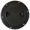 Akoleyer 4" Marine Black Circular Non Slip Inspection Deck Plate Hatch w/Detachable Cover for Access Boat RV view 4