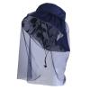 Wide Brim Sun UV Protection Sunhat with Mesh Veil Head Net Hat for Fishing Cycling Hiking Camping Dark Blue view 1