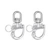 SHONAN 2.75" Quick Release Snap Shackle, 2 Pack Marine SCBA Mask Quick Release Clips Swivel Eye Snap Shackles, Stainless Steel Sailing Shackles Rigging Clips for Sailboat Halyard view 1