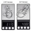 SHONAN 2.75" Quick Release Snap Shackle, 2 Pack Marine SCBA Mask Quick Release Clips Swivel Eye Snap Shackles, Stainless Steel Sailing Shackles Rigging Clips for Sailboat Halyard view 3