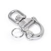 SHONAN 2.75" Quick Release Snap Shackle, 2 Pack Marine SCBA Mask Quick Release Clips Swivel Eye Snap Shackles, Stainless Steel Sailing Shackles Rigging Clips for Sailboat Halyard view 4