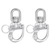 SHONAN 3.5" Quick Release Snap Shackle, 2 Pack Large Marine Quick Release Clips Swivel Eye Snap Shackles, Stainless Steel Sailing Shackles Rigging Clips for Sailboat Halyard view 1