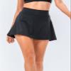 Pleated Tennis Skirt for Women with Pockets Shorts Breathable Athletic Skort Workout Golf Exercise & Running Skirts Black S view 2