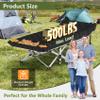 Slendor Folding Camping Cot Black, Sleeping Cot for Adults with Carry Bag, Mattress, 1200D Layer Oxford Portable Camp Bed Cot Bed for Guest Travel Office Beach view 2