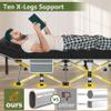 Slendor Folding Camping Cot Black, Sleeping Cot for Adults with Carry Bag, Mattress, 1200D Layer Oxford Portable Camp Bed Cot Bed for Guest Travel Office Beach view 3