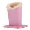 Leather Sunglass Holder Eyeglasses Holder Plush Lined PU Leather Glasses Stand Glasses Case Plush Fluffy Lined Eyeglasses Holder for Desks Nightstands Travel Eyeglasses Case view 1