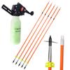 AMEYXGS Archery Bowfishing Arrows and Bowfishing Reel Kit with 40m Fishing Rope Bowfishing Tool Accessory for Compound Bow Recurve Bow Fishing (Bowfishing Reel +3 pcs #2 Arrow) view 1