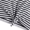 ZAFUL Women's Front Knot Bikini Tops Crop Tankini Top Scoop Neck Padded Bathing Suit Tops C-Stripes Black XL view 4