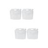 Cabilock 4pcs Foldable Portable Water Carrier Bag Outdoor Container for Camping Hiking and Picnics Food-grade Pe Material Large Capacity Transparent