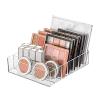 WECHENG Makeup Organizer for Eyeshadow Palette and Lipstick Organizer, 7 Section Divided Makeup Palette Organizer for Vanity Drawer Countertop Modern Cosmetics Storage(7.48" x 6.22" x 1.77") view 1