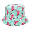2 Pack Unisex Black Flamingo Bucket Hat Reversible Summer Trendy Couple Fisherman Caps for Women Men Beach Vacation (Fuchsia/Blue Flamingo) view 3