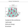 2 Pack Unisex Black Flamingo Bucket Hat Reversible Summer Trendy Couple Fisherman Caps for Women Men Beach Vacation (Fuchsia/Blue Flamingo) view 4