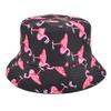 2 Pack Unisex Black Flamingo Bucket Hat Reversible Summer Trendy Couple Fisherman Caps for Women Men Beach Vacation (Yellow/Black Flamingo) view 2