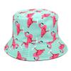 2 Pack Unisex Black Flamingo Bucket Hat Reversible Summer Trendy Couple Fisherman Caps for Women Men Beach Vacation (Green/Blue Flamingo) view 3
