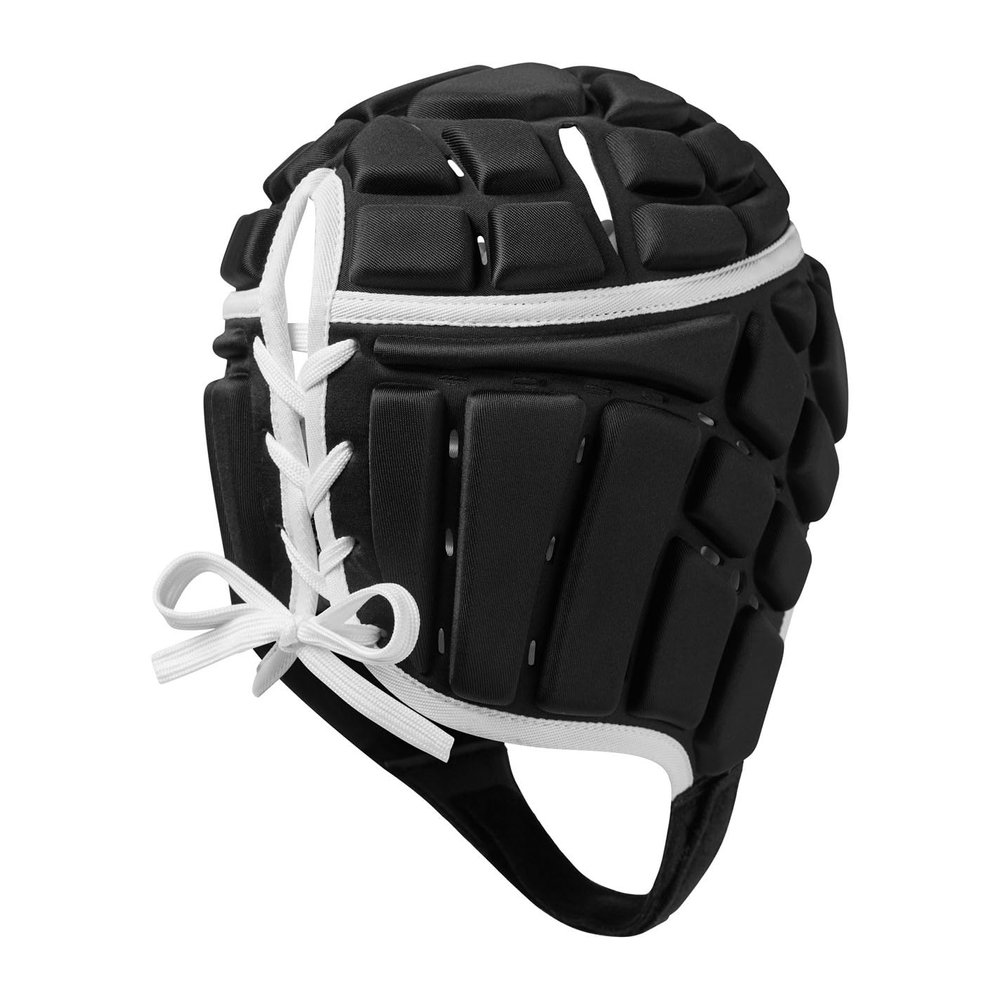 Canterbury Unisex Rugby Core Headguard, 360 Coverage, Soft-Edged Chin Strap, Designed Holes Aid Ventilation, Foam Padding, Black, S
