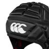 Canterbury Unisex Raze Rugby Headguard | Scrum Cap, Full Coverage | Soft-Edged Chin Strap | Designed Holes Aid Ventilation | Foam Padding Headguard, Black/True Red, L view 4