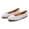 AFEETSING Women's Round Toe Ballet Flats Comfortable Bow Dressy Flats Shoes for Women (B-White, Numeric_7) view 1