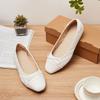 AFEETSING Women's Round Toe Ballet Flats Comfortable Bow Dressy Flats Shoes for Women (B-White, Numeric_7) view 2