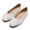 AFEETSING Women's Round Toe Ballet Flats Comfortable Bow Dressy Flats Shoes for Women (B-White, Numeric_7) view 3