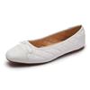 AFEETSING Women's Round Toe Ballet Flats Comfortable Bow Dressy Flats Shoes for Women (B-White, Numeric_7) view 4