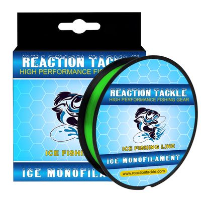 Reaction Tackle Ice Monofilament  Ice Fishing Mono Line, Tip-Up Line - Hi Vis Green - 8LB / 1000yds