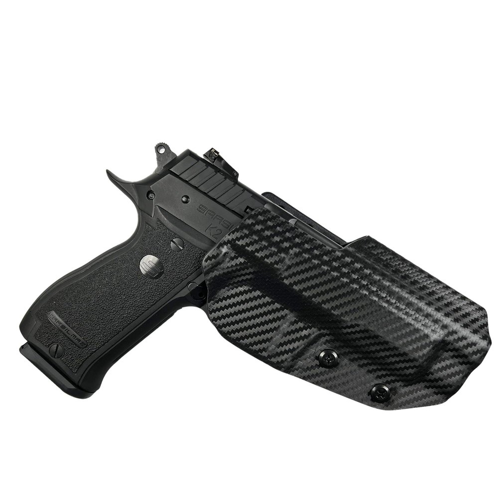 OWB Concealment IDPA - Outside The Waistband Holster - fits SAR K2 45 (Carbon Fiber, Right)
