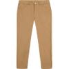 Izod Boys' School Uniform Flat Front Twill 5-Pocket Pants, Burnished Khaki, 10 Husky view 1