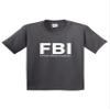 Bazaar 075 - Youth T-Shirt FBI Female Body Inspector Funny Humor Small Charcoal view 1
