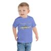 Bonefish Fish Saltwater Fishing Custom Art Toddler Short Sleeve Tee Heather Columbia Blue view 1