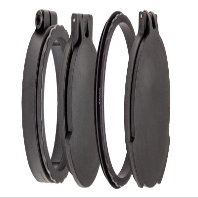 Tenebraex Ocular & Objective Flip Up Scope Cover Kit for Trijicon Credo/CredoHX 2.5-15x56 (56KIT-FCRB03)