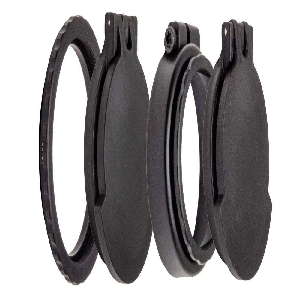 Tenebraex Ocular & Objective Flip Up Scope Cover Kit for Leupold Mark 6 3-18x44 M582 (44KIT-FCRB02)