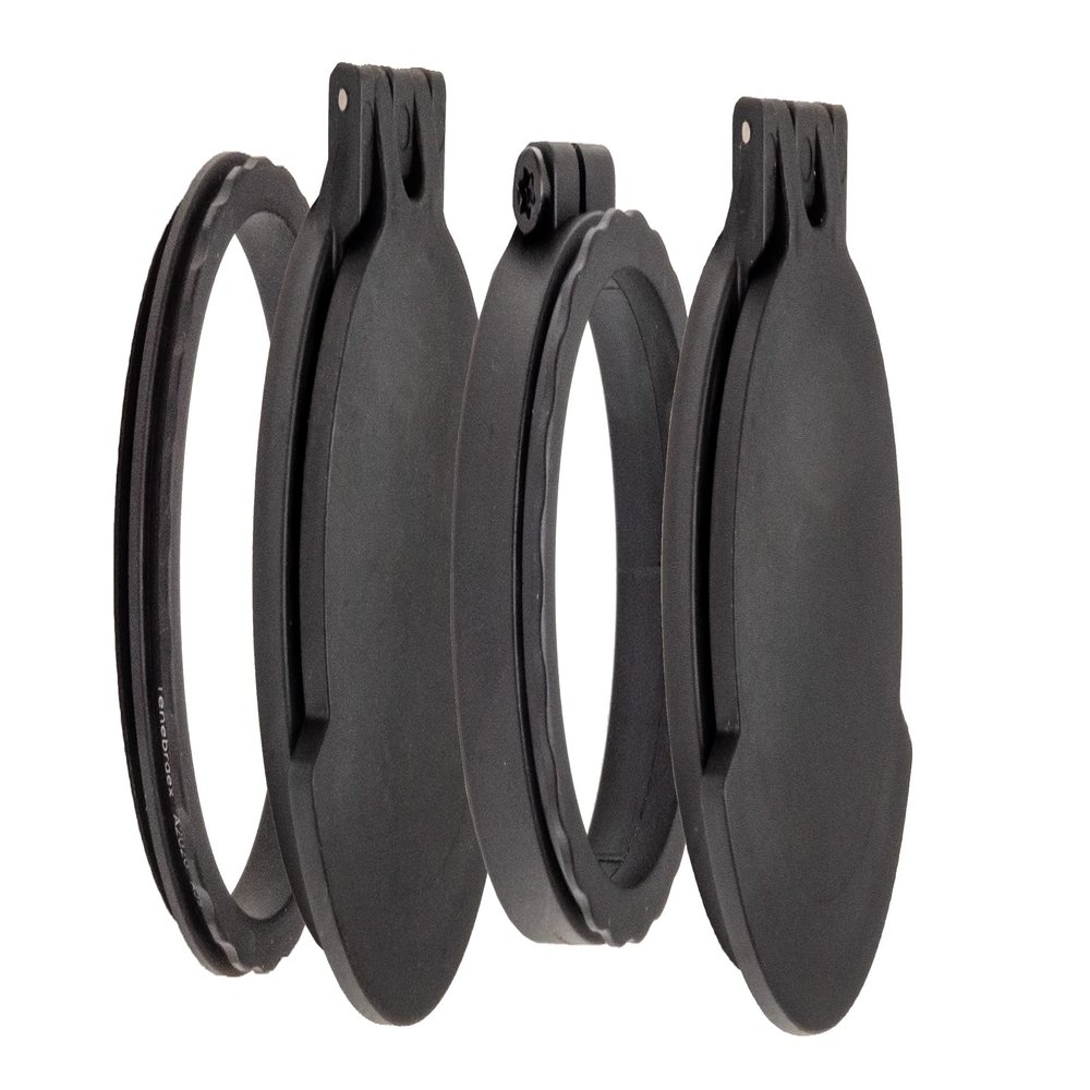 Tenebraex Ocular & Objective Flip Up Scope Cover Kit for Nightforce ATACR 4-16x42 F1 (42KIT-FCRB02)