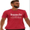 5X-Large Red Unisex Huncle Funny Handsome Uncle Gift Idea T-Shirt view 1