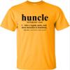 5X-Large Gold Unisex Huncle Funny Handsome Uncle Gift Idea T-Shirt view 2