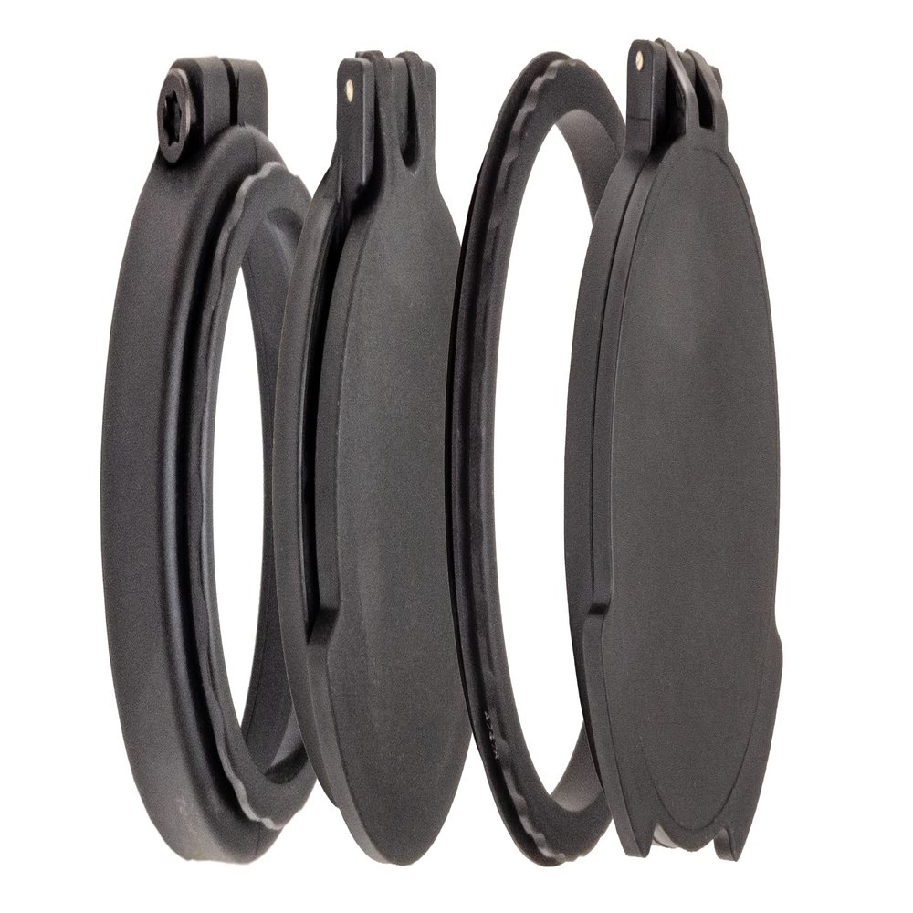 Tenebraex Ocular & Objective Flip Up Scope Cover Kit for Vortex Viper HS LR 4-16x50 (50KIT-FCRB01)