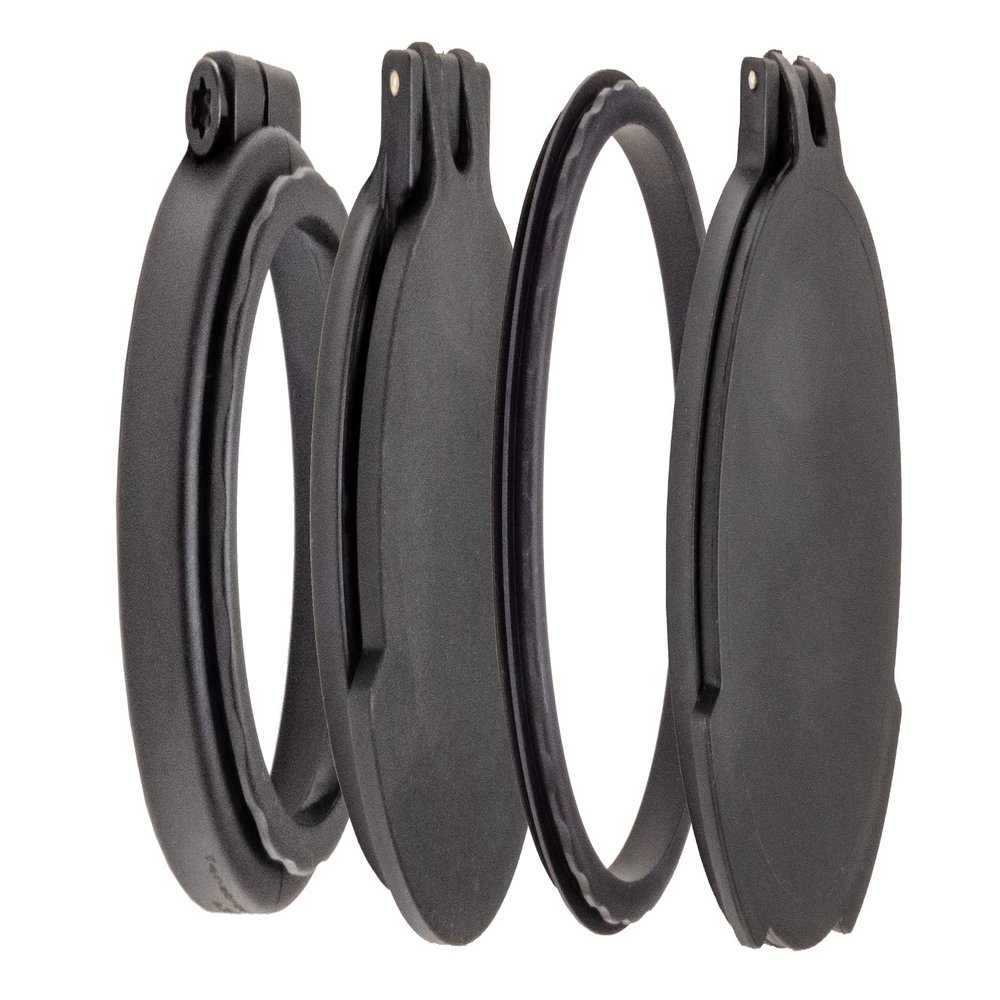 Tenebraex Ocular & Objective Flip Up Scope Cover Kit for Nightforce NXS 5.5-22x56 (56KIT-FCRB02)
