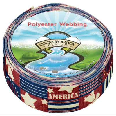 Country Brook Design - Spirit of '76 Polyester Webbing (2 Inch, 10 Yards)