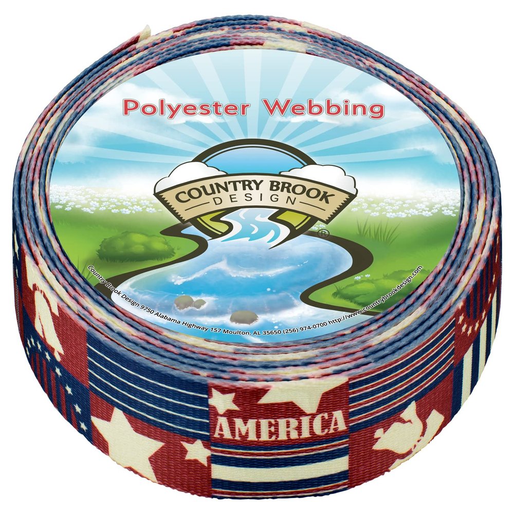 Country Brook Design - Spirit of '76 Polyester Webbing (2 Inch, 10 Yards)