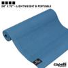 Capelli Sport Yoga Mat Non Slip, All Purpose PVC Memory Foam Fitness and Workout Mat, Blue, 7 mm view 3