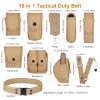 abcGoodefg Modular Equipment System Security Utility Tactical Duty Belt with Components Pouches Bags Holster Gear for Law Enforcement Guard Security Hunting (10 PCS, Khaki) view 2